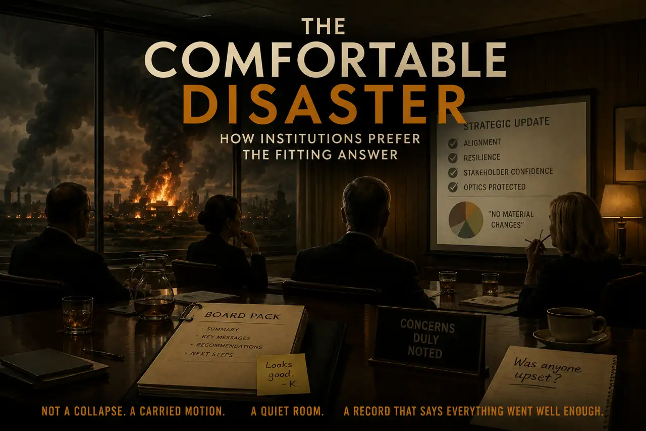 Cover art for episode 132: The Comfortable Disaster