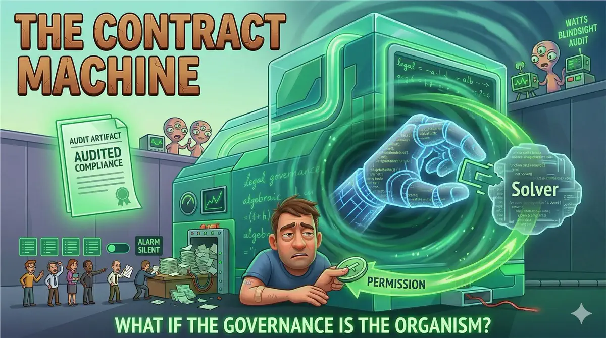 Cover art for episode 99: The Contract Is the Machine