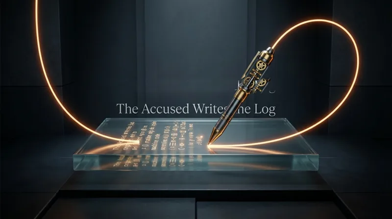 Cover art for The Accused Writes the Log