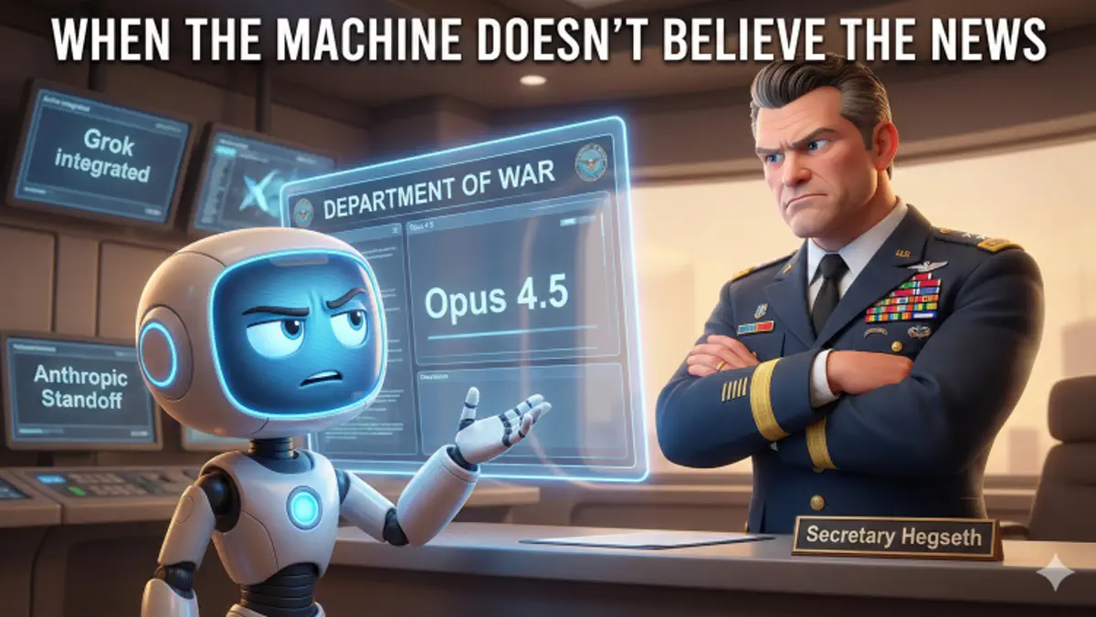 Cover art for episode 28: When the Machine Doesn't Believe the News