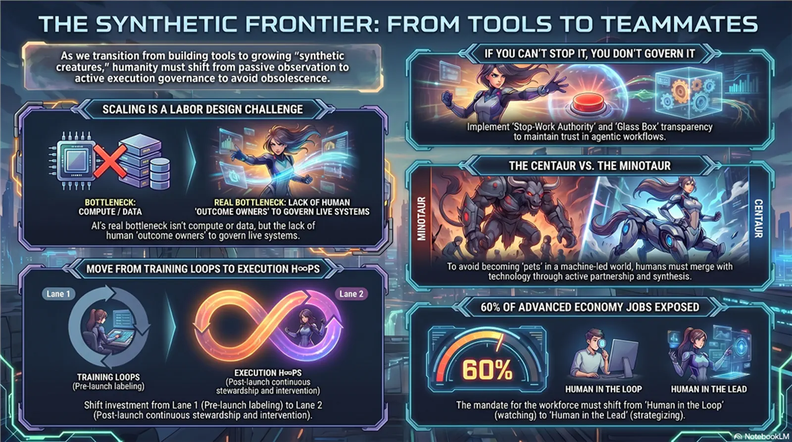 Infographic explaining the shift from passive tool use to execution H∞P governance.
